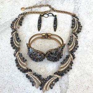 Gray Crystal Jewelry set